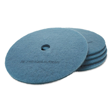 3M 20264 Ultra High-Speed Floor Burnishing Pads 3100, 27" Diameter, Aqua (Case of 5)